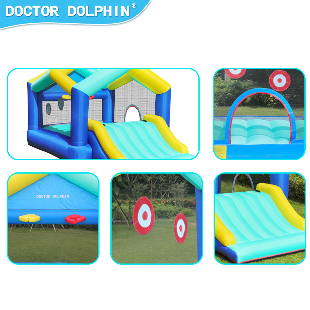Castillo Inflable Infantil Doctor Dolphin, Tobogán Inflable Pequeño para Interiores, Trampolín, Castillo de Juegos para Niños