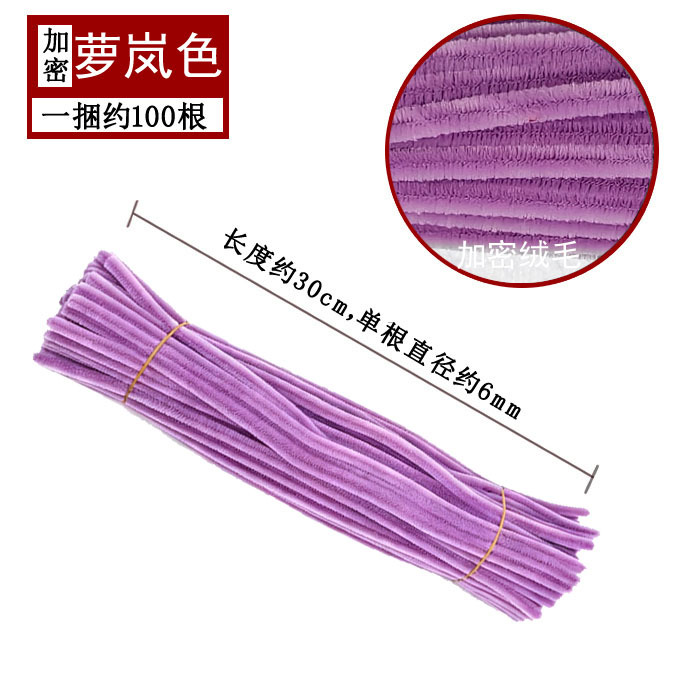 Varillas de felpa encriptadas de 42 colores, tiras para raíces de cabello, materiales populares para ramos hechos a mano, fabricante de varillas de felpa.