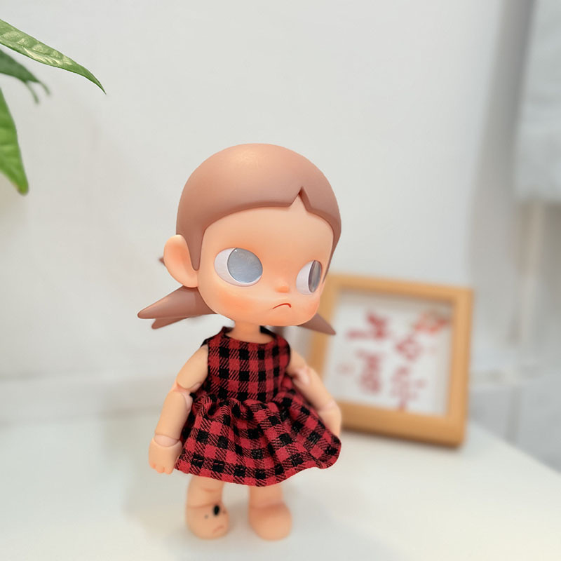 Cute Zsiga Movable Doll, the Place You Long For, Bjd Doll Clothes, Ga Zi Sister Clothes, Cherry Plaid Trendy Style