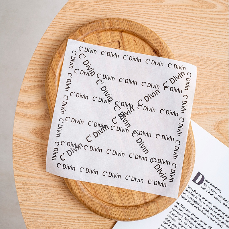 ins风法文防油纸垫纸隔油硅油纸吸油纸烘焙甜品汉堡薯条蛋糕垫纸