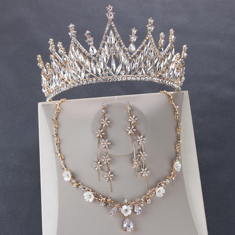 bride Wedding dress Headdress Ultra cents 2021 new pattern marry Accessories wedding Necklace Three suit Sen family Crown