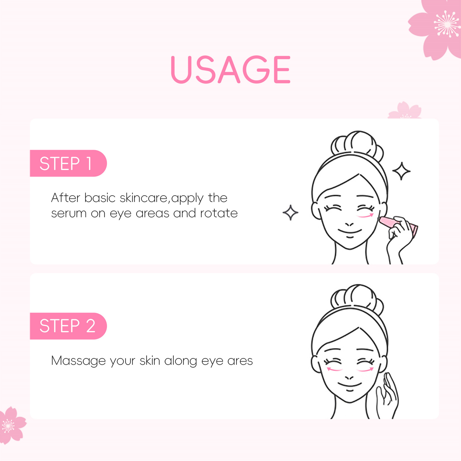 Cross-border Fenyi Cherry Blossom Eye Serum 15ml Hydrates, moisturizes and cares for the skin around the eyes. Manufacturer's supply undefined