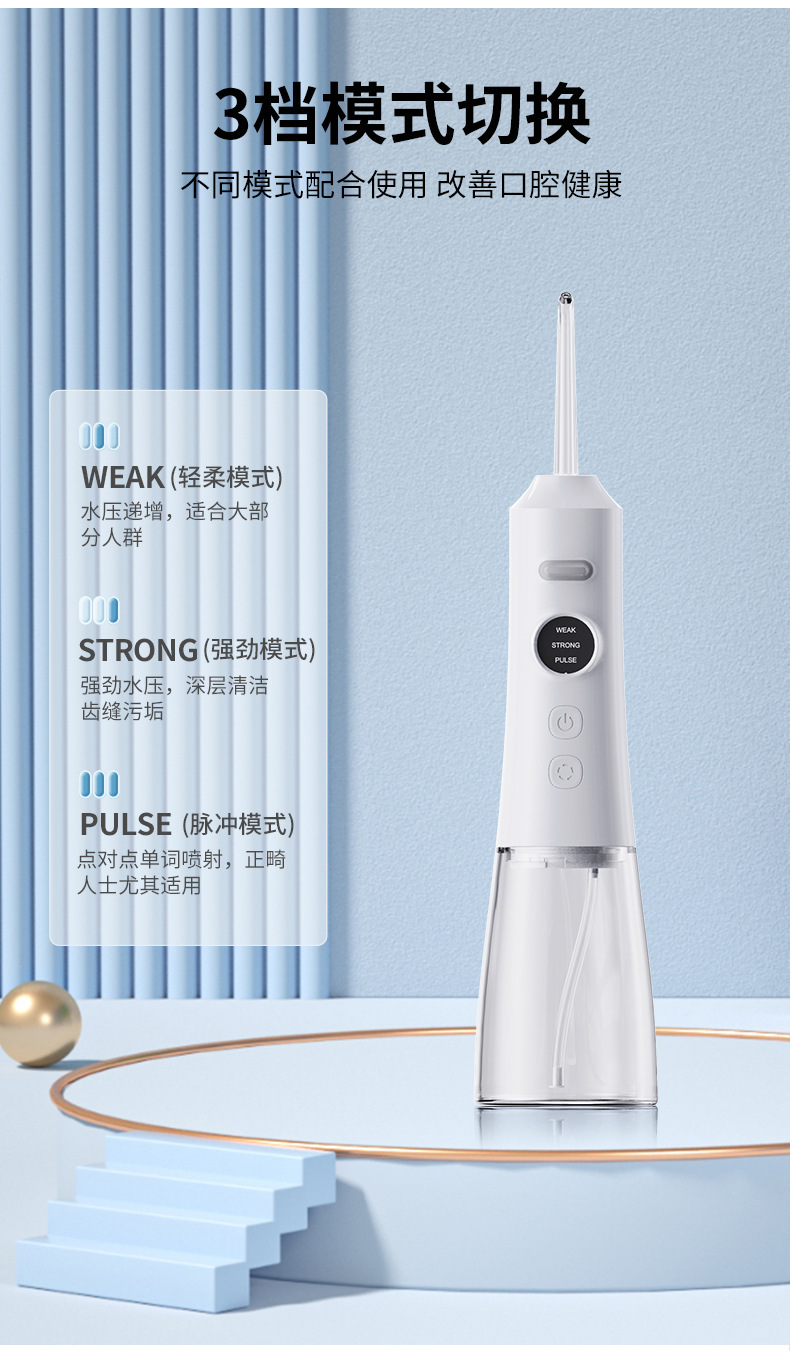 USB Rechargeable Portable Oral Irrigator Set Home Travel Oral Cleaning Tool Electric Water Flosser
