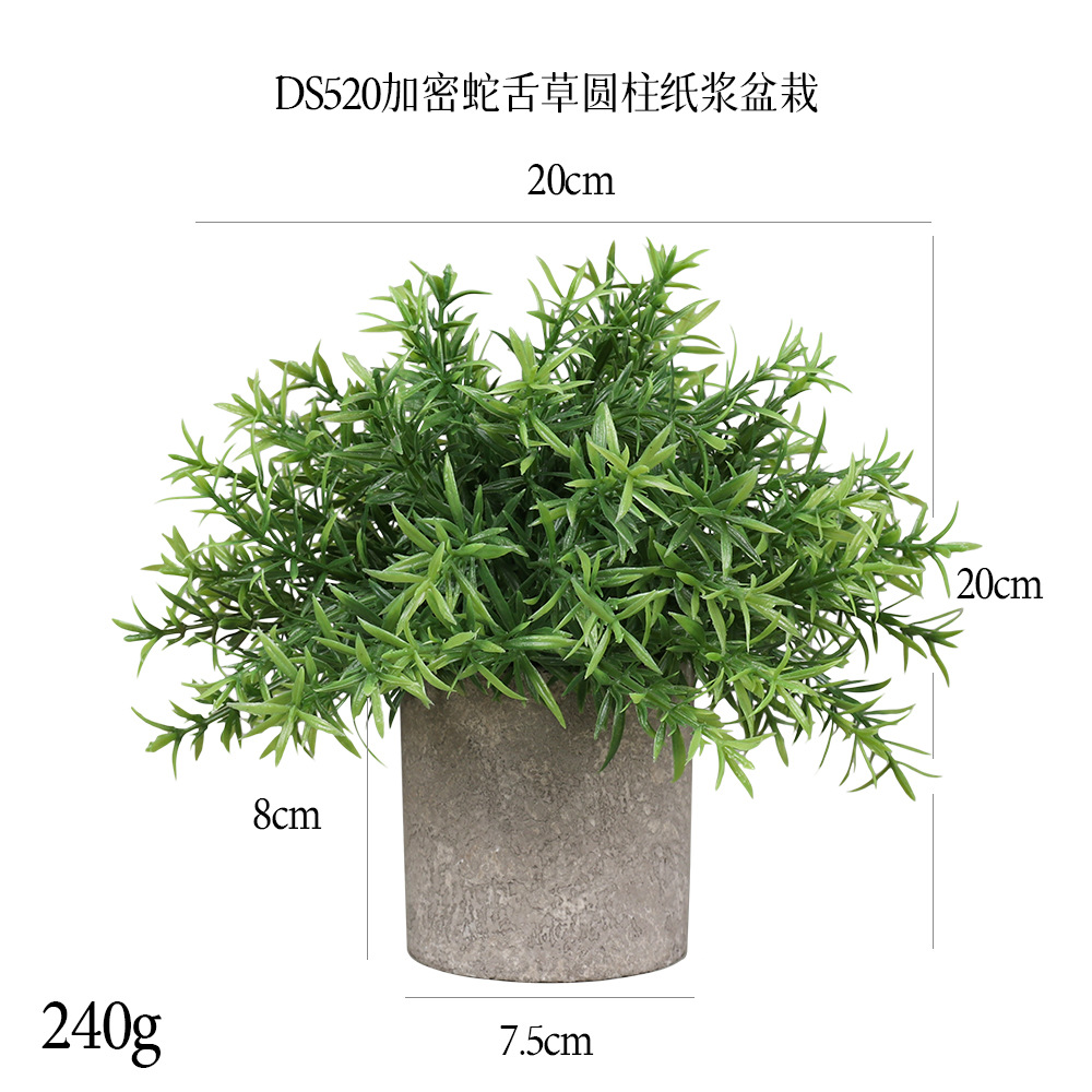 Más de 240 combinaciones populares de macetas con plantas verdes artificiales, decoraciones para el hogar, flores artificiales, bonsáis cilíndricos de pulpa de papel.