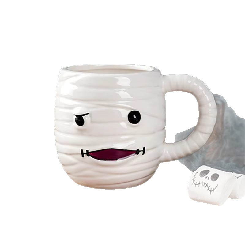 Taza de cerámica creativa de Halloween esqueleto / forma de momia extraña taza de cerámica Qin Sheng decoración de cubiertos diarios
