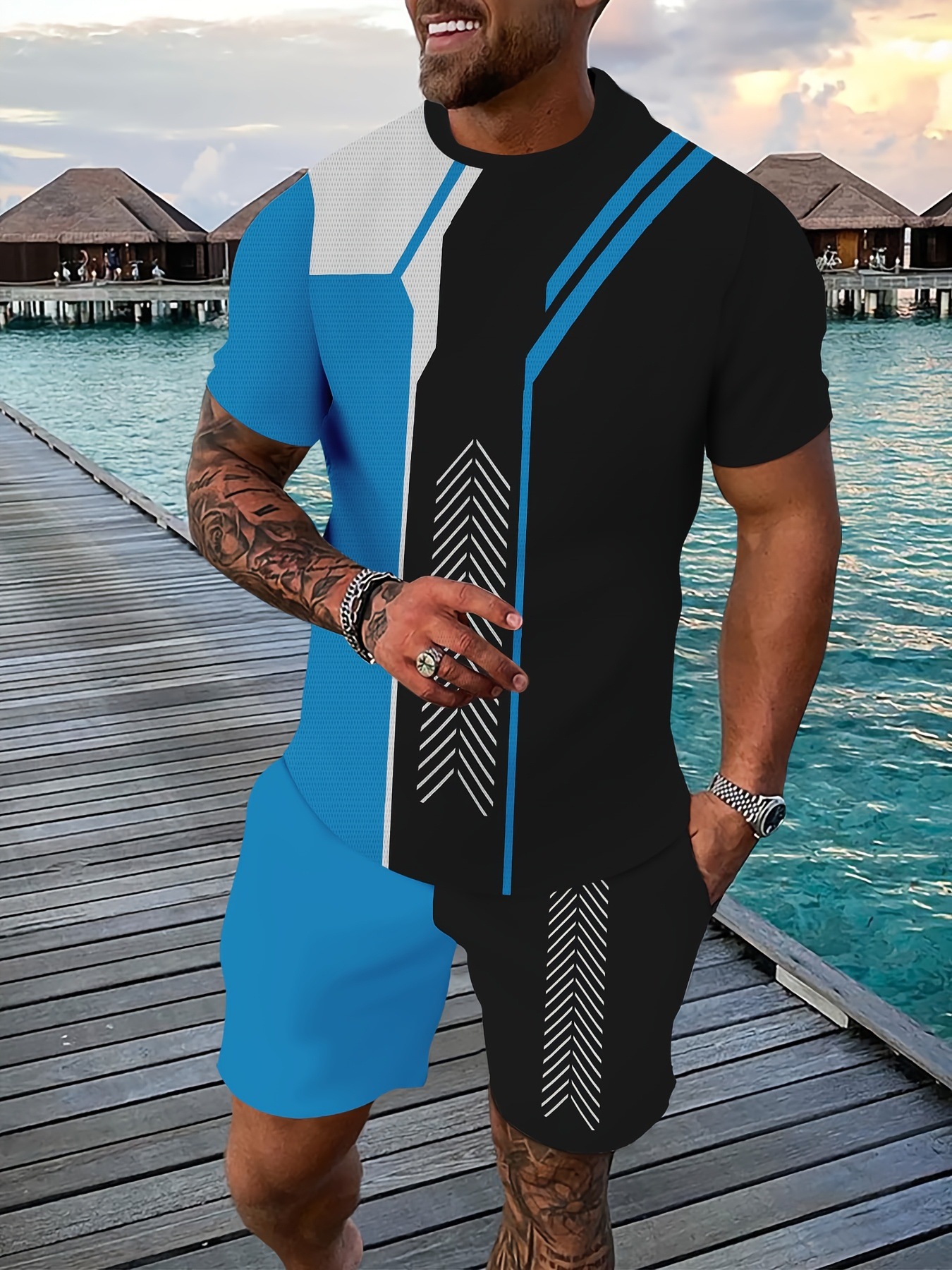 Comercio exterior europeo y americano nuevo estilo 2025 nueva tendencia de la moda de alta calidad camiseta de manga corta pantalones cortos traje ME2 MA1