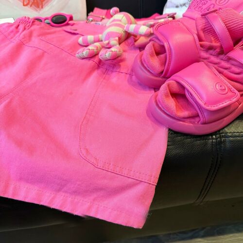 Girls summer casual overalls  new style casual overalls for middle and older children, loose and versatile 0184
