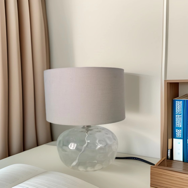 Lámpara Xilai, lámpara de habitación de vidrio minimalista moderna, decoración de escritorio de dormitorio, luz nocturna