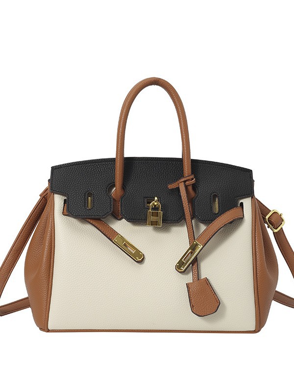 Bolso Kelly de platino portátil de alta calidad, estilo explosivo transfronterizo para mujer, bolso de color de contraste de moda, bolso de mensajero de viaje de gran capacidad
