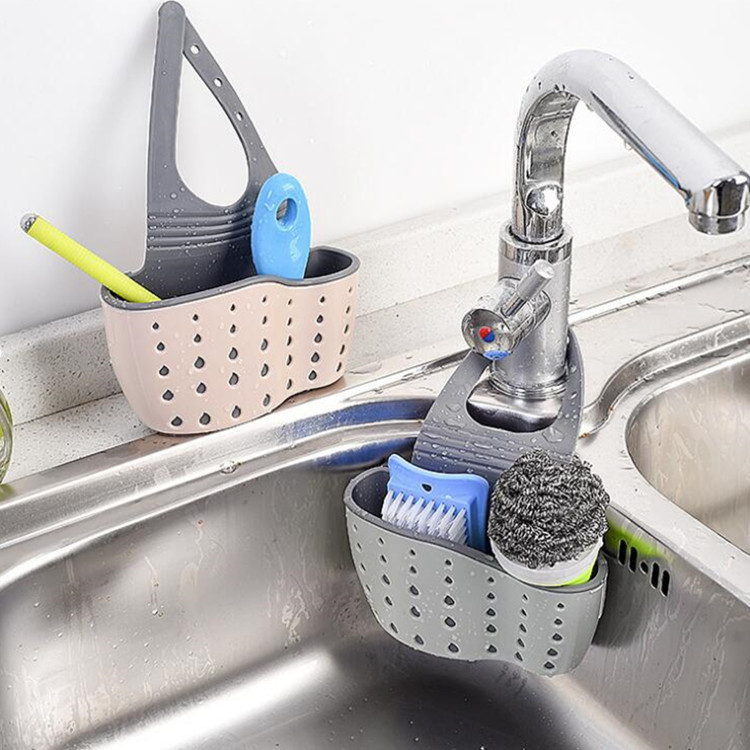 Layer adjustable sink water filter hanging bag kitchen rack faucet storage hanging basket water basket_voghion.com