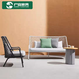 现代简约欧式阳台小桌椅组合家用客厅户外庭院轻奢藤椅茶几三件套