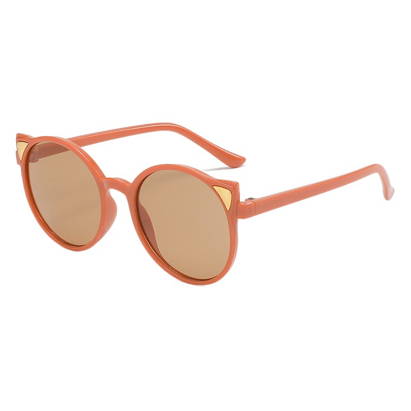 New Personalized Cat Ears Children's Sunglasses for Boys and Girls, Anti-Uv Glare, Trendy and Cool Baby Cat-Eye Sunglasses