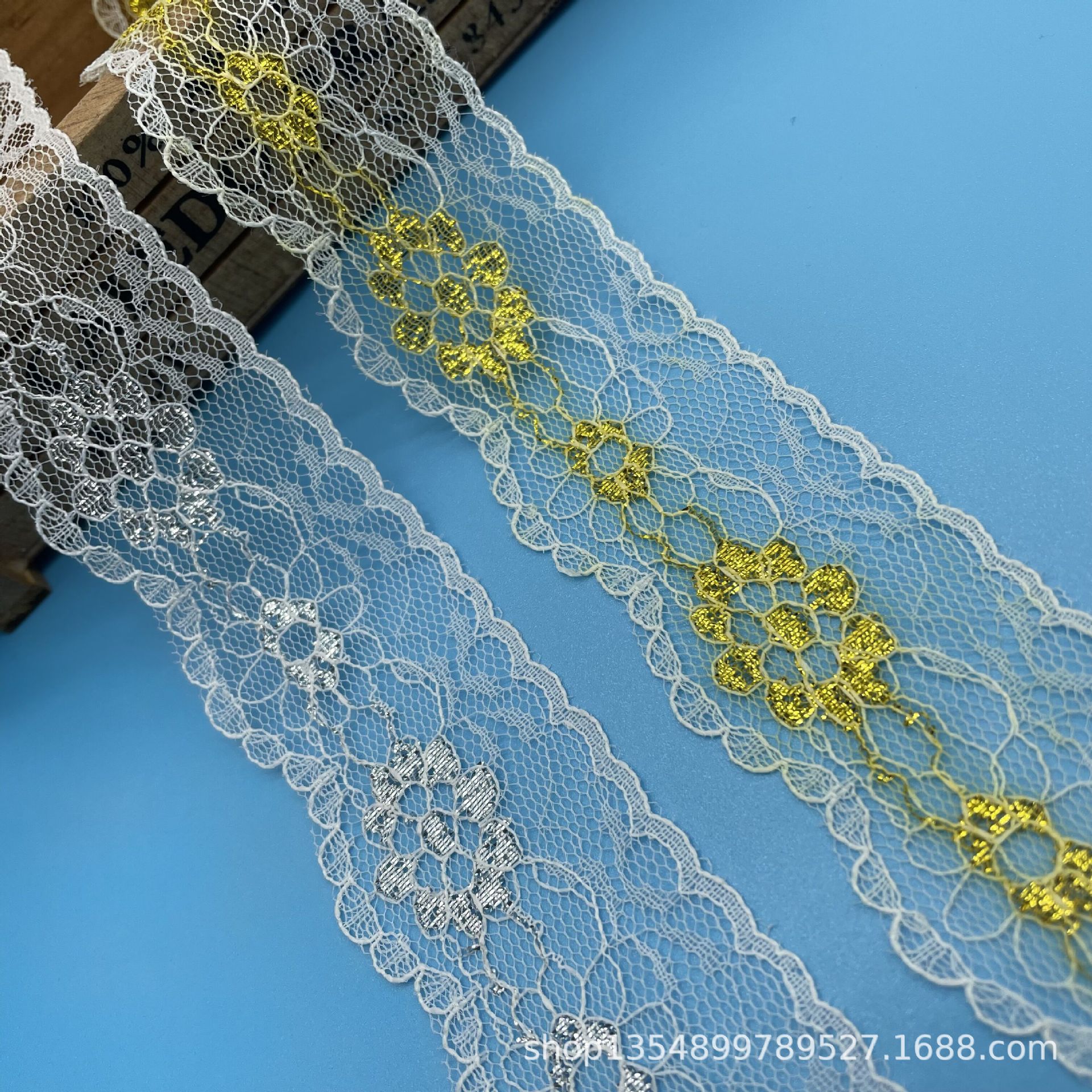 金银4cm蕾丝花边玩具 现货针织蕾丝花边 童装家居软饰辅料花边