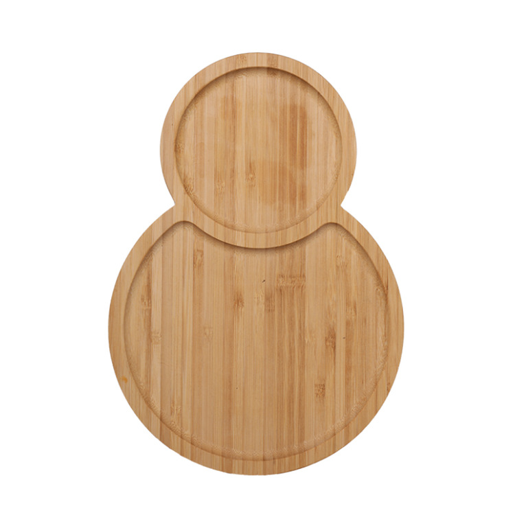 Bandeja de madera maciza, bandeja rectangular para repostería, sushi, pan, bandeja redonda para café, bandeja para postres, bandeja redonda para bistec y pizza