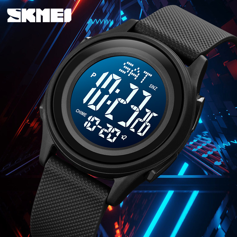 SKMEI 1893 reloj electrónico para hombres y mujeres de alarma deportiva impermeable reloj deportivo luminoso para estudiantes de secundaria y preparatoria