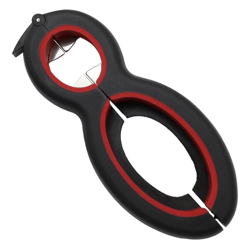 Abrelatas de acero inoxidable abridor de tapas creativo seis en uno en forma de calabaza 8 palabras multifunción abridor de botellas abridor de tapas herramienta