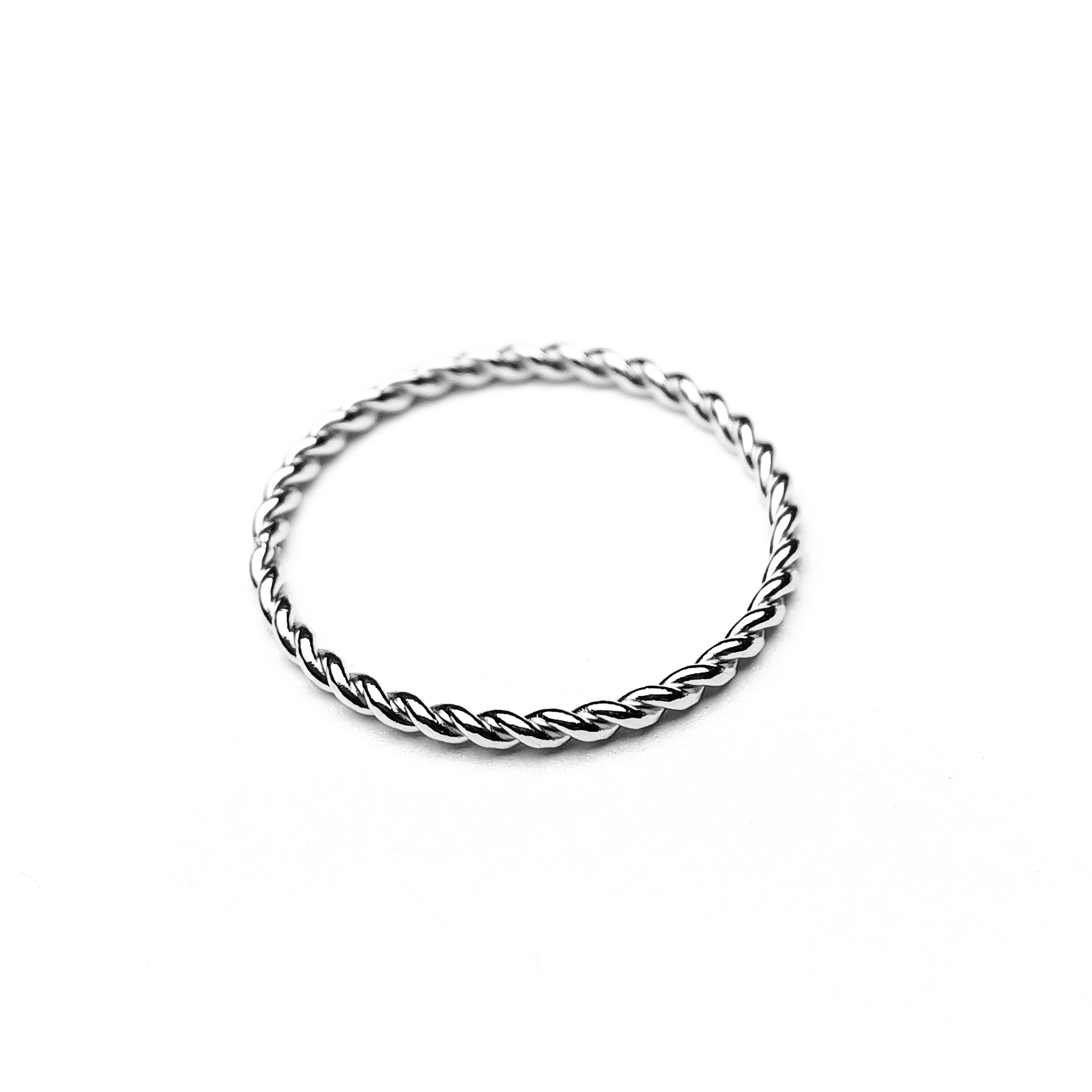 Simple Style Round Waves Titanium Steel Plating Rings display picture 1