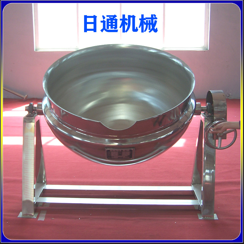 燃气加热食品级搅拌夹层锅电加热可倾斜式蒸汽立式蒸煮锅