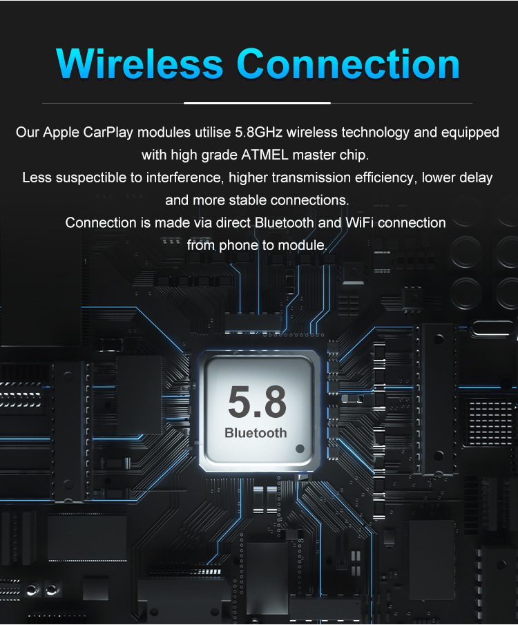 Wireless Carplay Decoder for Audi 2003-2009 with 2g Mmi Wireless Carplay Module