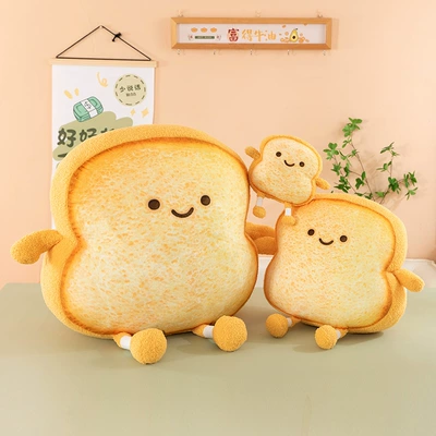 Pillow, Cute Cartoon Bread Slice: Oyuncaq yastıqlar
