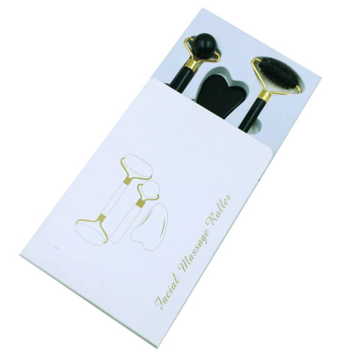 Double-ended jade beauty roller, facial roller massager, jade massager, roller massage stick set