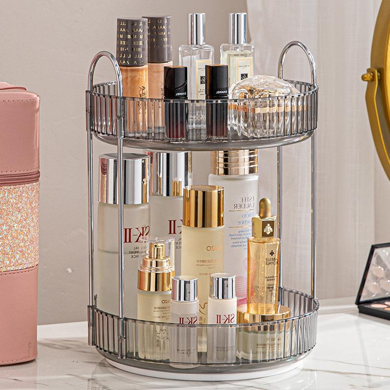 360 ° Rotating Cosmetic Storage Rack Multifunctional Rotating Storage Rack Living Room Bathroom Storage Rack