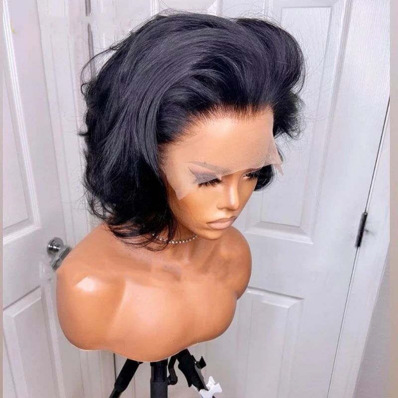 180g Weight Full Head Wigs Wig & Hair Extension Type Wigs Wig Accessories Short Straight Hair Wig Hairstyle Real Hair Hair Material Casual, Street Occasion Women's Gender Elegant, Simple Style Style Women's Elegant Simple Style Casual Street Real Hair Short Straight Hair Wigs 5