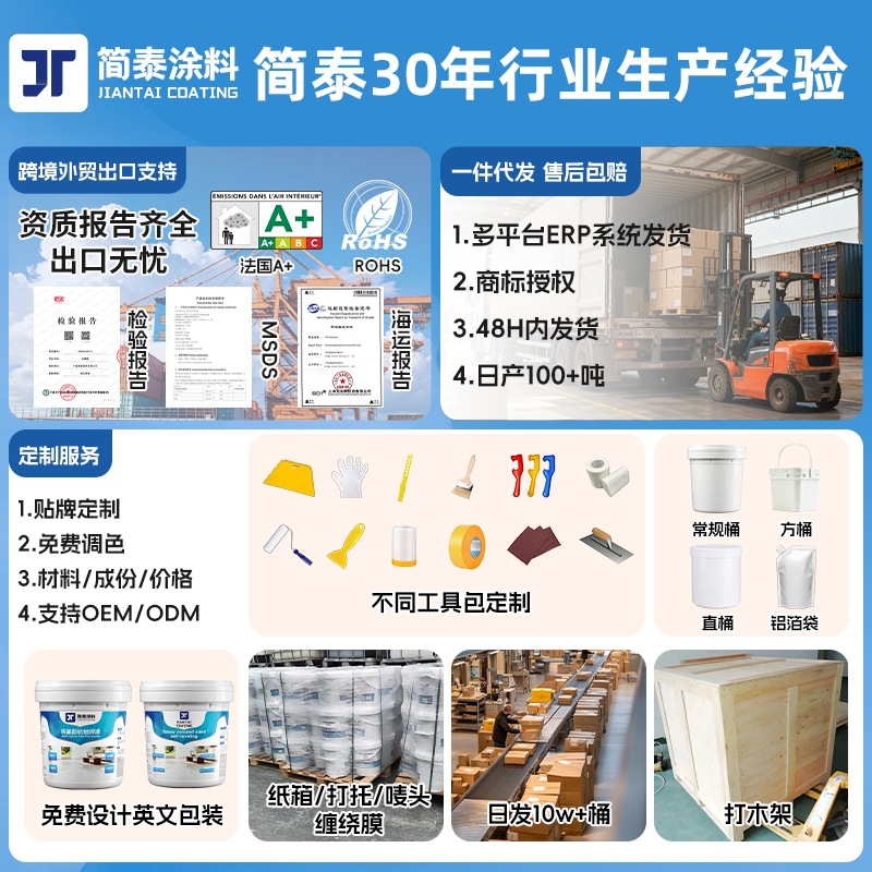 屋顶防水涂料大面积补漏楼顶液体卷材窗台裂缝漏水聚氨酯防水材料