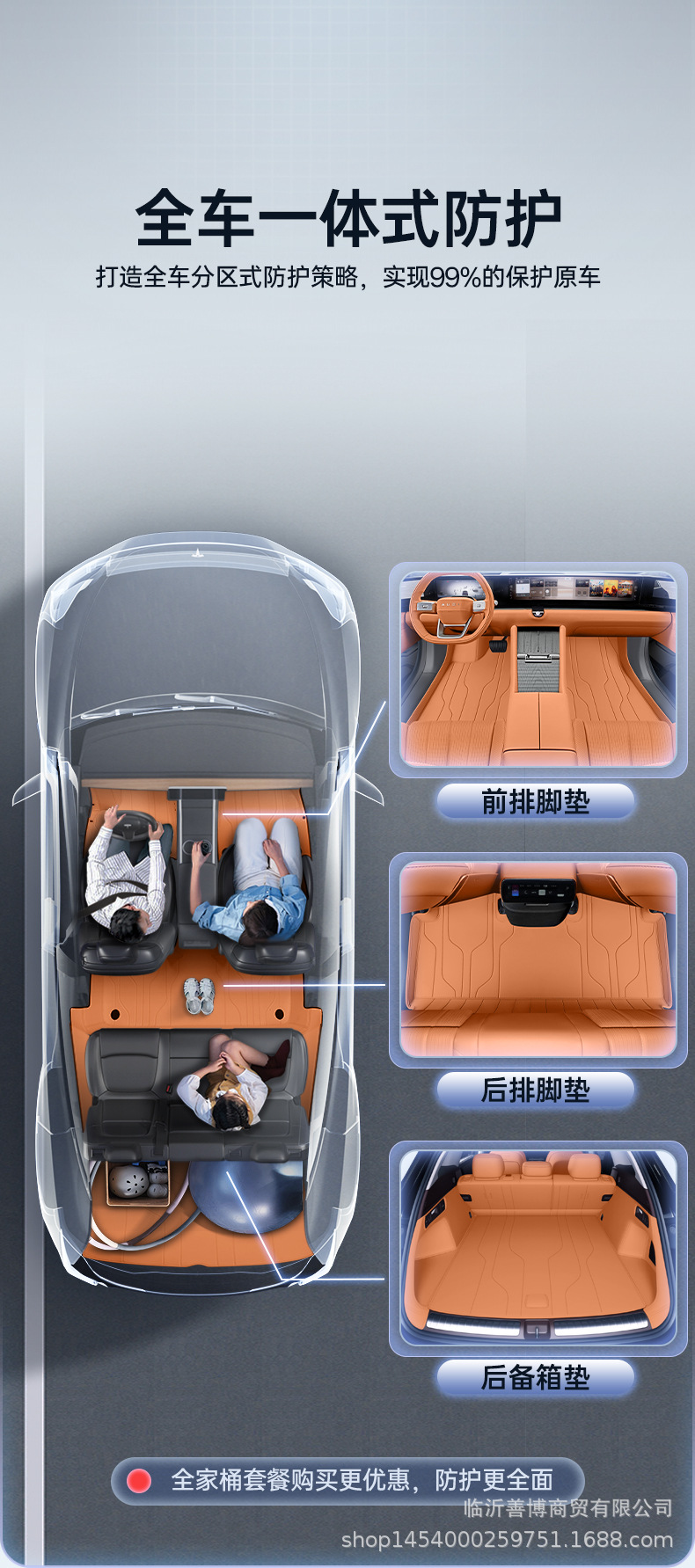 Suitable for Audi E7X Trunk Mat, Full Surround Type, Special Interior Car Accessories for Audi E7X, Trunk Mat