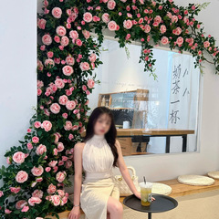 道具仿真花絹花玫瑰藤網紅婚禮戶外假花婚慶裝飾拍攝家居造景花藝