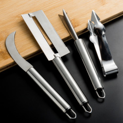 Stainless steel pineapple knife peeler to cut pineapple knife pineapple eye remover to peel pineapple artifact multifunctional fruit knife