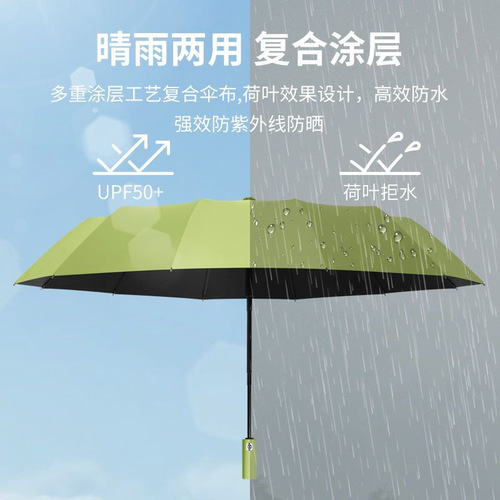 Automatic Large 24-Bone Rain Umbrella for Girls, Student-Friendly, Korean Style, Dual-Person Sun and Rain Umbrella