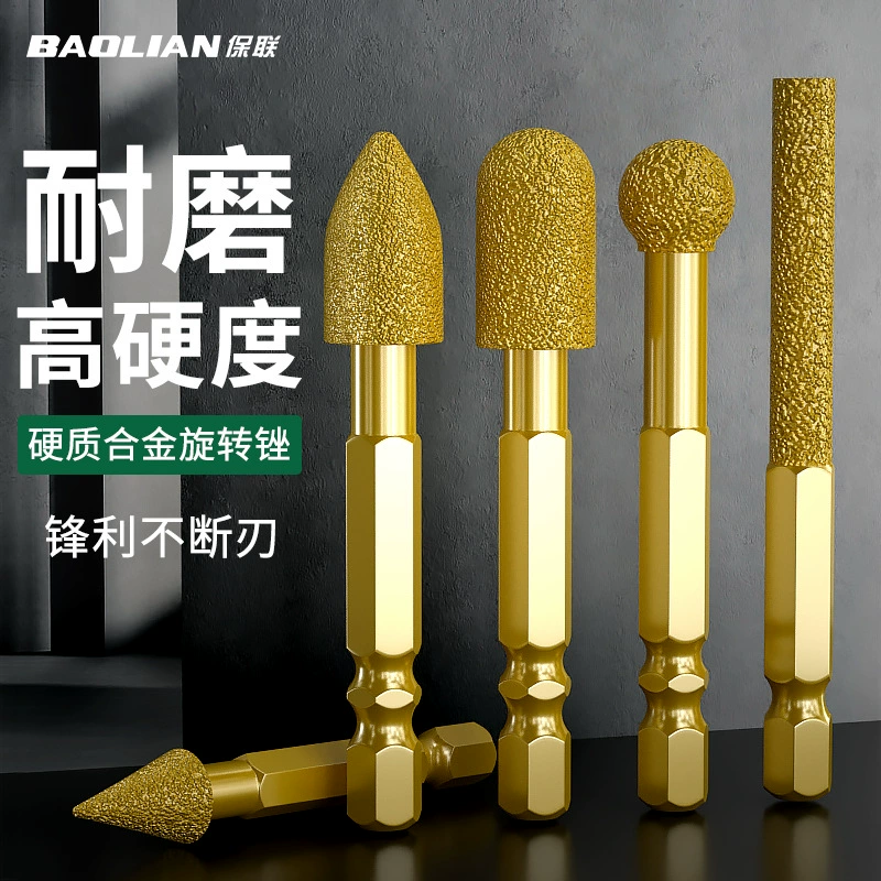 Алмазная шлифовальная головка с шестигранной шлифовальной шлифовальной головкой из твердого сплава роторного чугунного камня ручная электрическая пайка шлифовальный артефакт