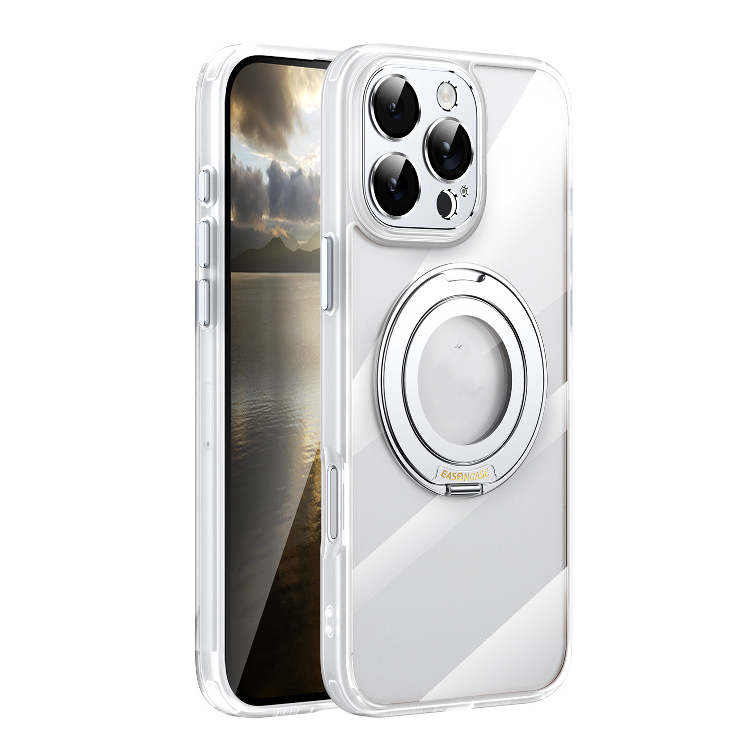 El nuevo soporte magnético giratorio 360 es adecuado para la carcasa del teléfono móvil iPhone16ProMax 16 Apple 16Pro estilo simple