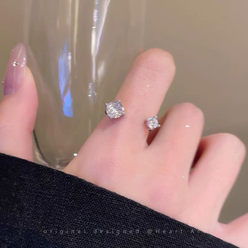 爆闪双头锆石开口戒指女轻奢高级感精致骨节戒小众百搭叠戴食指戒|undefined