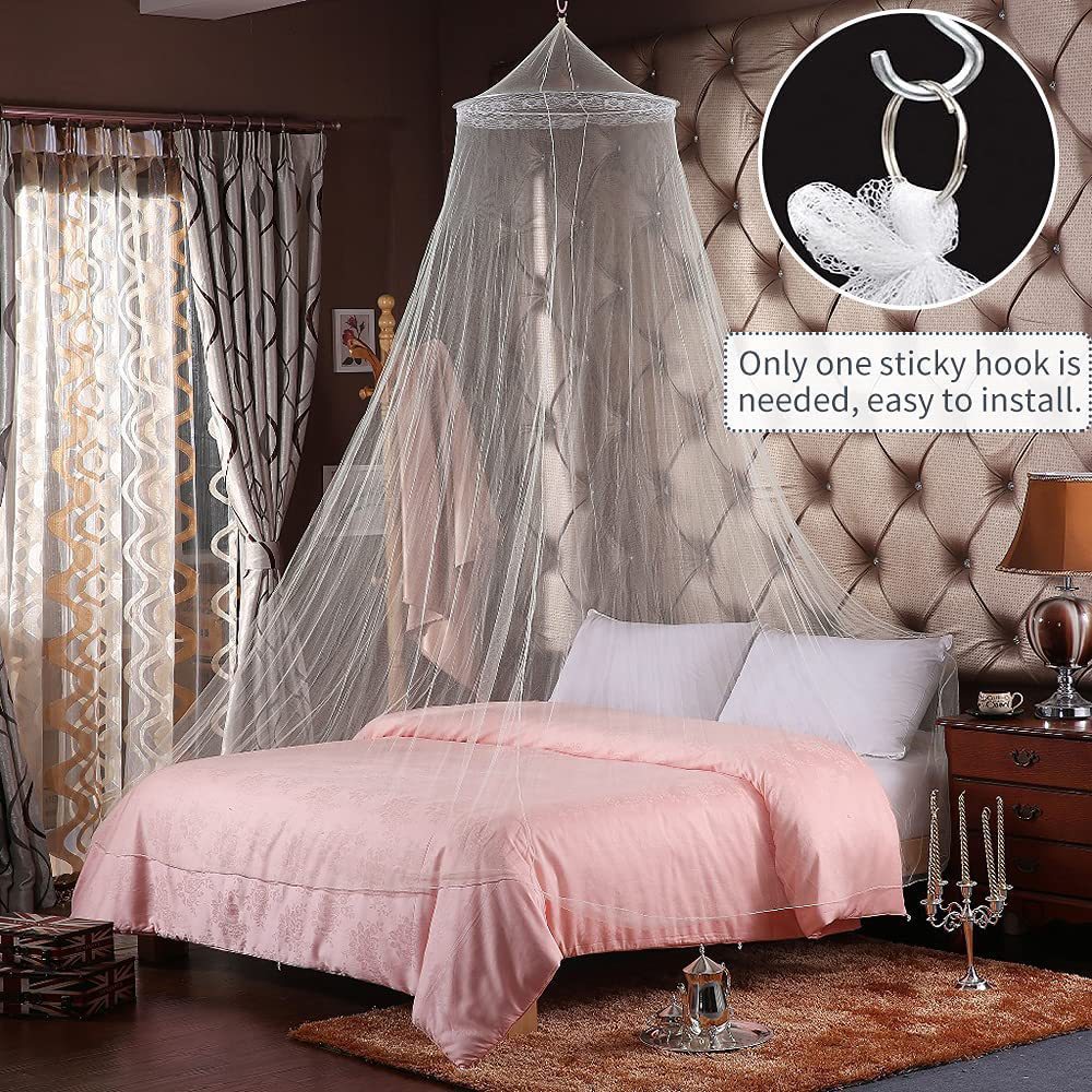 Mosquitera de estilo princesa, éxito de ventas transfronterizo en Amazon, de 1.5m-2.0m, para cama grande, sin instalación, tipo domo.