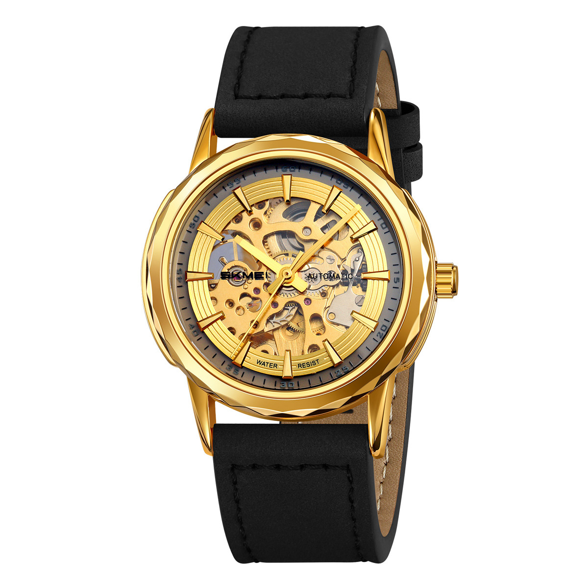 Reloj mecánico automático retrógrado simple, esfera grande, relojes de hombres de negocios, regalos al por mayor, comercio exterior, personalización