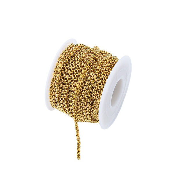 Golden chain stainless steel pearl