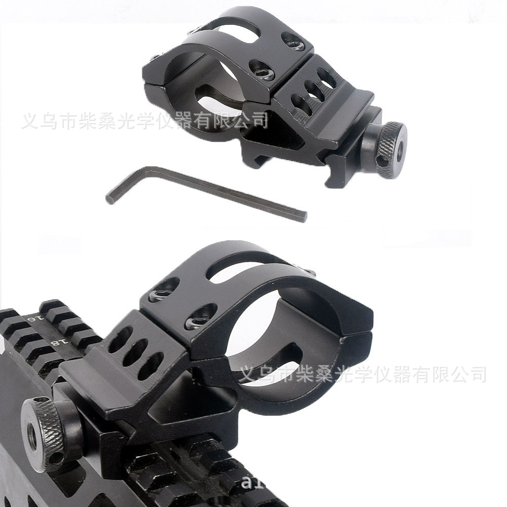 正品工厂跨境电商30歪脖子T2008手电筒夹30MM歪脖子铝管夹8字夹