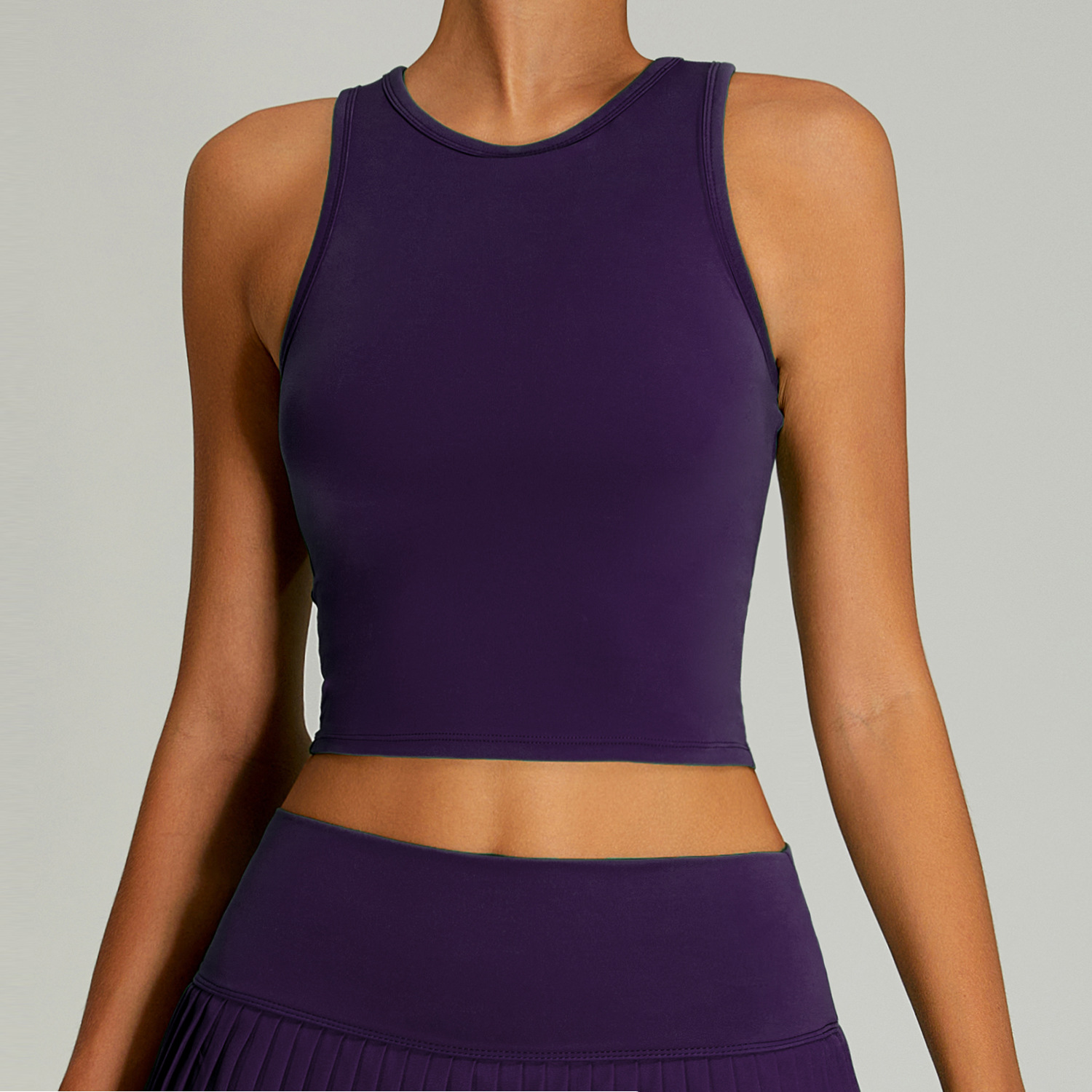 Chaleco deportivo de alta intensidad desnudo para mujer, ropa de yoga ajustada transpirable de secado rápido, chaleco de fitness para correr al aire libre