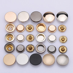 Wholesale metal four-in-one fasteners 501/503 buttons down jackets hidden fasteners male and female snaps workwear flat circular snaps