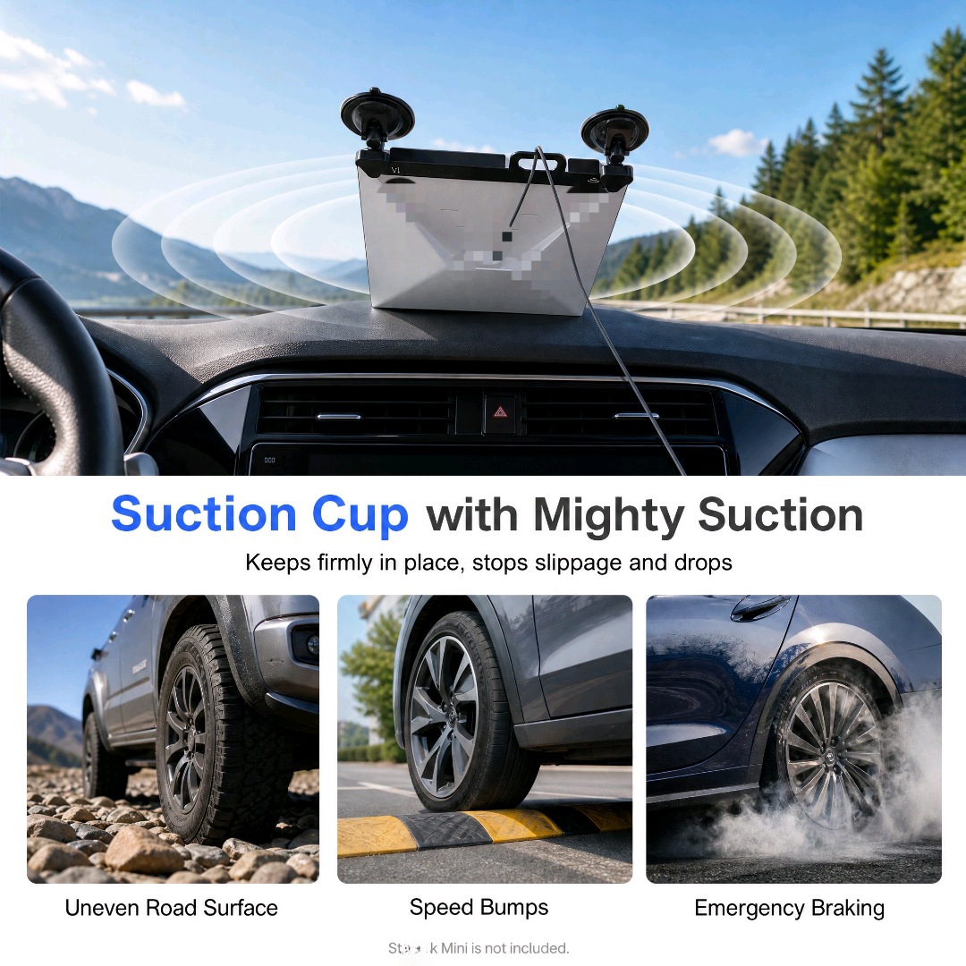 Cross-border compatible Starmini car suction cup mount, wholesale available for in-car windshield mounting, large quantities negotiable