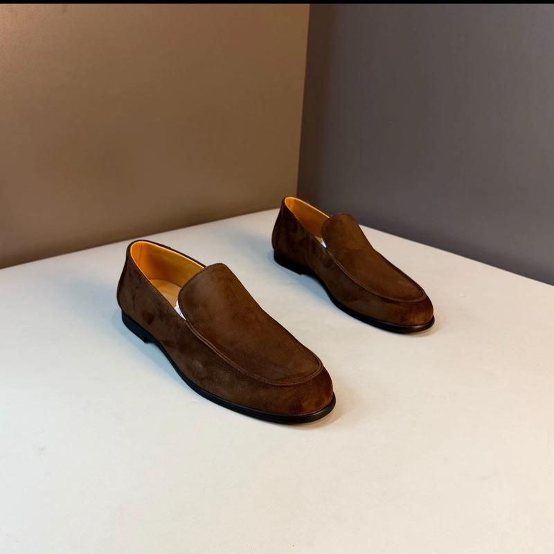 2026 Autumn Men's Suede Loafers Slip-On Casual Leather Shoes Versatile Simple Lazy Shoes for Commuting 2026 Autumn Men's Suede Loafers Slip-On Casual Leather Shoes Versatile Simple Lazy Shoes for Commuting
