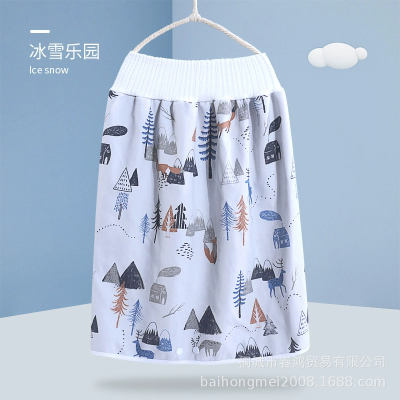 Children's demi-season cotton skirt, trousers for training, washable