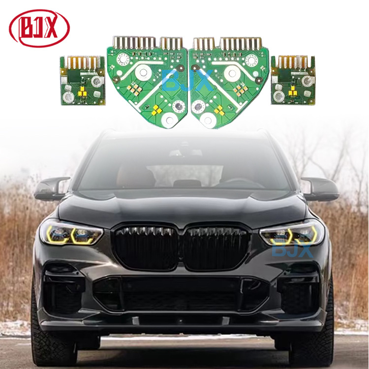 (2개) BMW X5 X6 G05 G06 레이저 헤드 라이트 레몬 옐로우 칩 골든 아이 2019-2023 에 적합