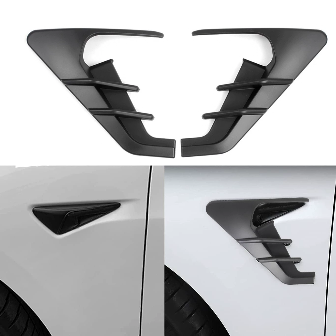 Автомобильные листовые пластины Гром боковой этикеткой камеры декоративная защитная крышка для 21-23 моделей Tesla modeL3/Y