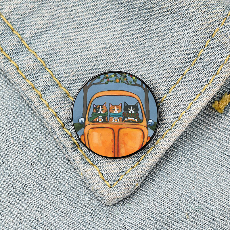 Cartoon Style Style Cartoon Style Pin Animal Mixed Materials Printing Unisex Brooches