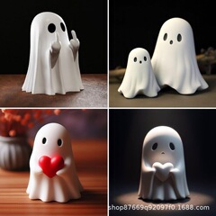 国境を越えたRude Ghost Ornaments今どのgohos幽霊は両手で中指を立てた