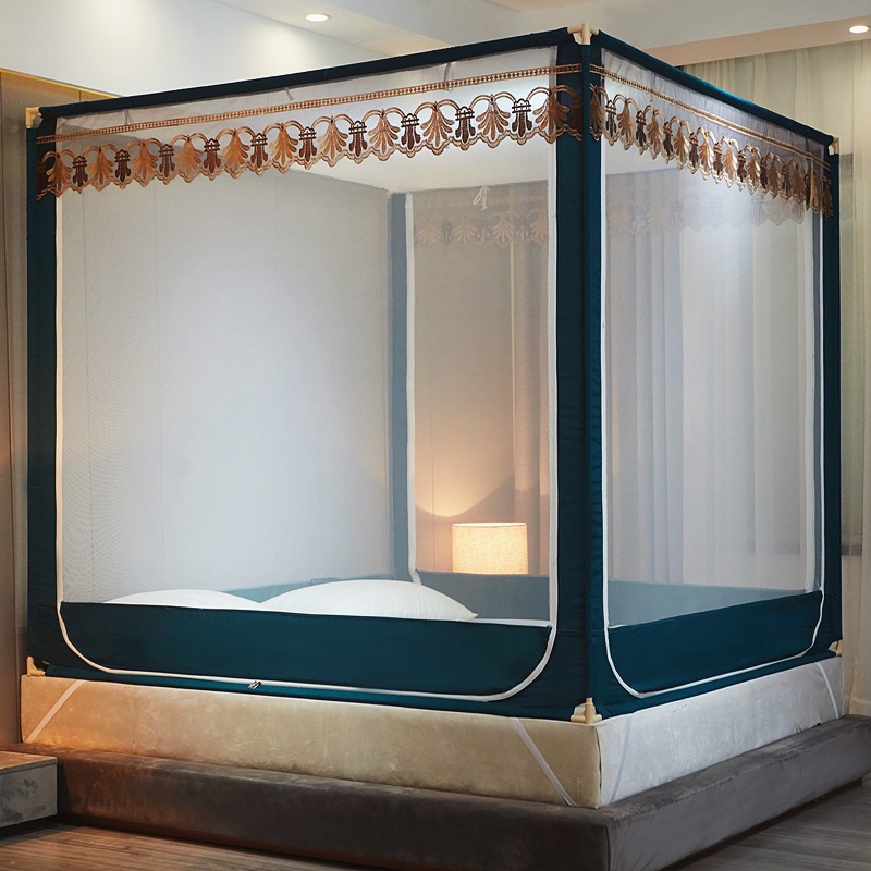 U-Shaped Anti-Fall Mosquito Net Household Three-Door 2024 New High-Bottom Kidsren and Infants Full-Bottom Encrypted Zipper Yurt