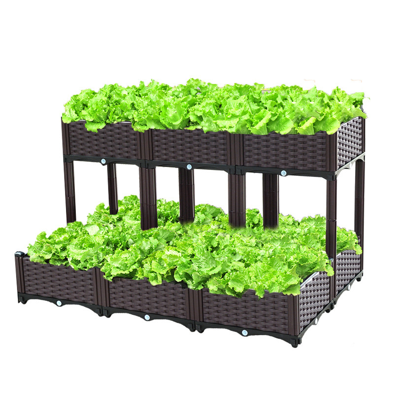 户外花箱阳台蔬菜种植箱神器楼顶户外长方形塑料种菜盆种菜专用箱|undefined